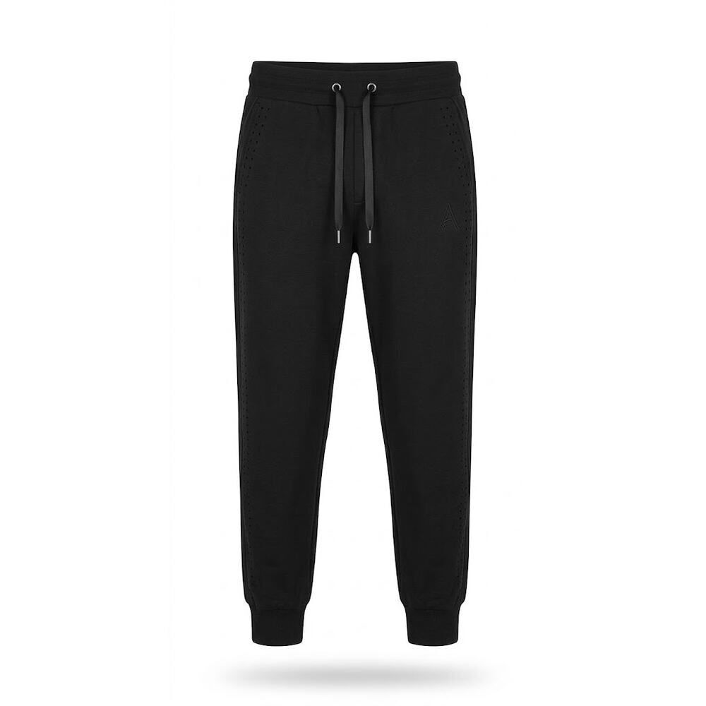 NWT Armani Exchange Black Perforated Side Jogger Sweatpants Size Small